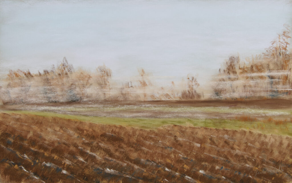 Labours en automne_pastels secs